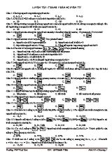 Luyện tập môn Hóa học - Thành phần nguyên tử